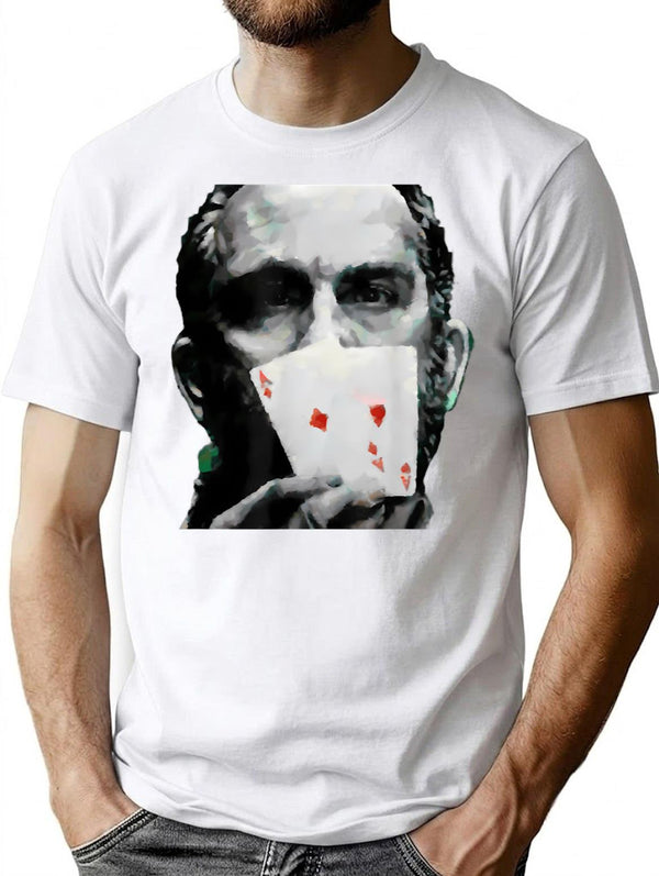 Rounders Movie Classic Movie Poker Pocket Aces Premium Heavyweight Cotton T-Shirt - White