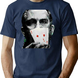 Rounders Movie Classic Movie Poker Pocket Aces Premium Heavyweight Cotton T-Shirt - Navy
