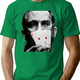 Rounders Movie Classic Movie Poker Pocket Aces Premium Heavyweight Cotton T-Shirt - Green