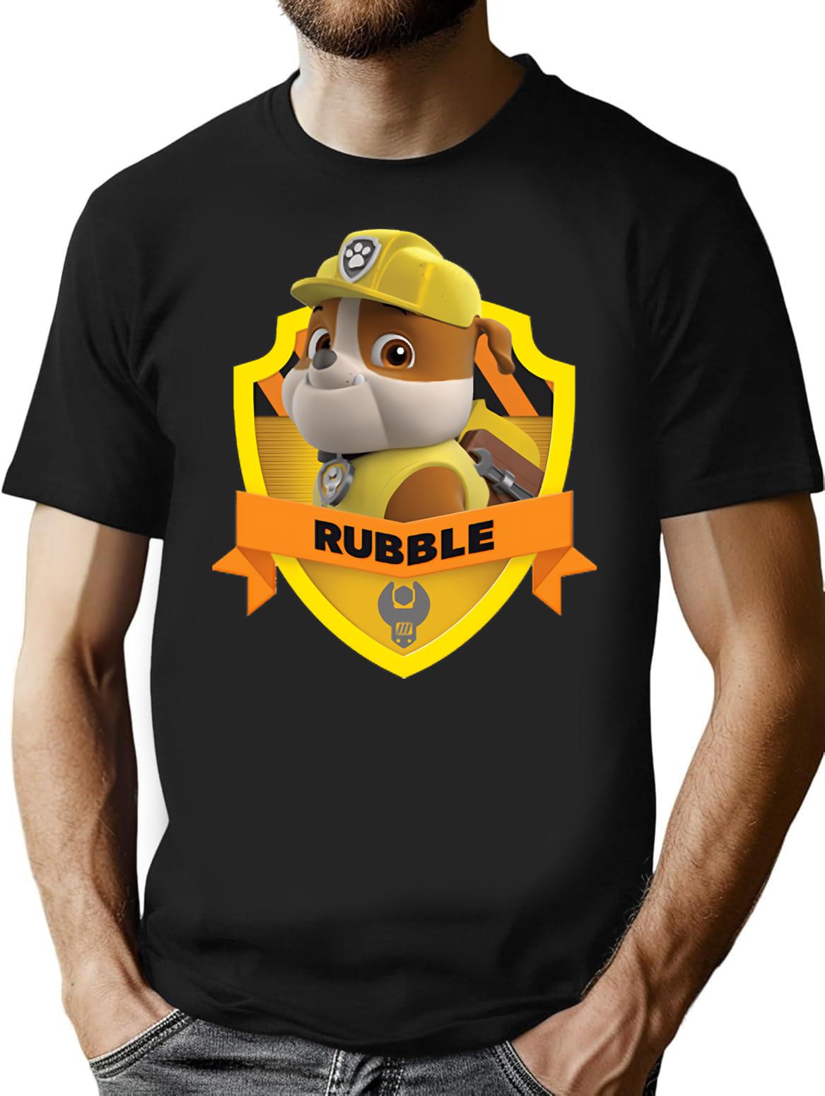 Rubble Vintage For Fans T-Shirt for Men & Women, T-Shirts Graphic Tee - Black