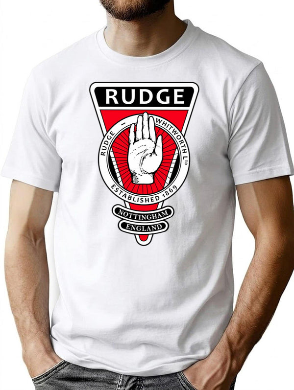 Rudge Whitworth Motorcycles Headstock T-Shirt for Men & Women, T-Shirts Graphic Tee - White