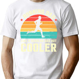 Running Dad Like A Regular Dad But Cooler Retro T-Shirt for Men & Women, T-Shirts Graphic Tee - White