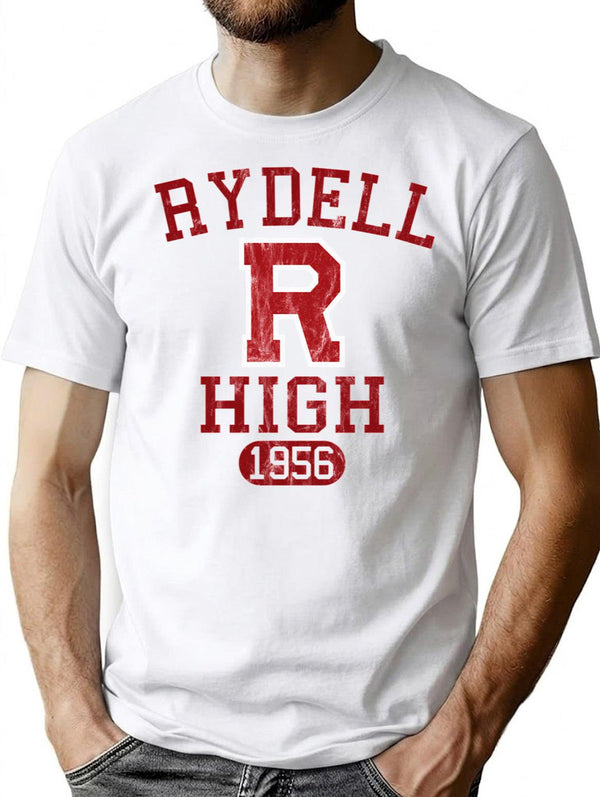 Rydell High School (Grease) T-Shirt for Men & Women, T-Shirts Graphic Tee - White
