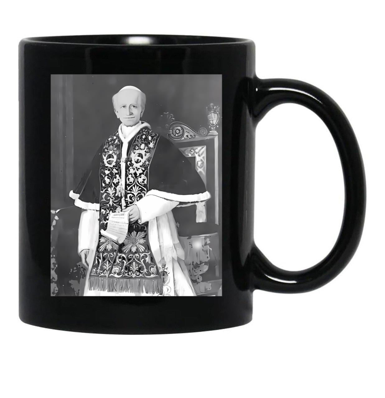 Saint Pope Leo Xiii Black Coffee Mug - Black