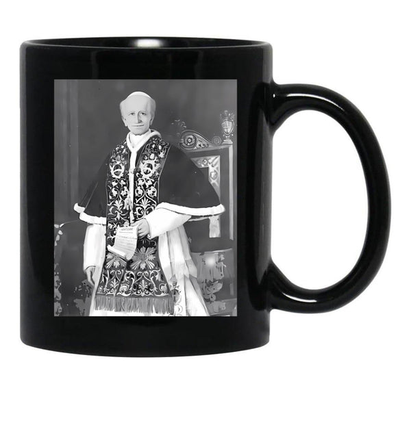 Saint Pope Leo Xiii Black Coffee Mug - Black