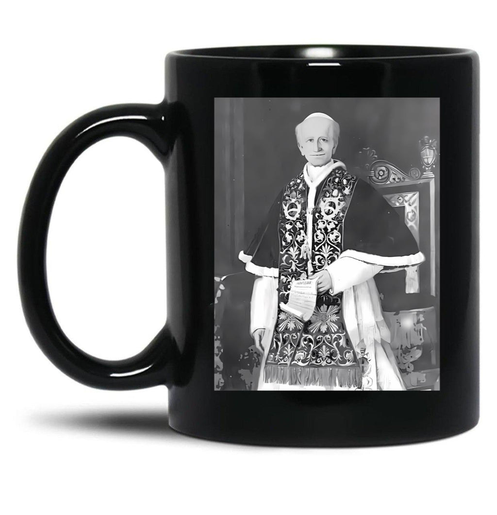 Saint Pope Leo Xiii Black Coffee Mug