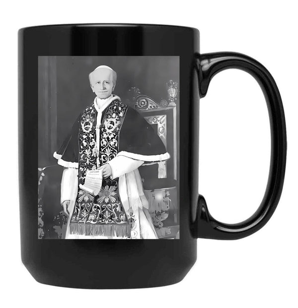Saint Pope Leo Xiii Black Coffee Mug - Black