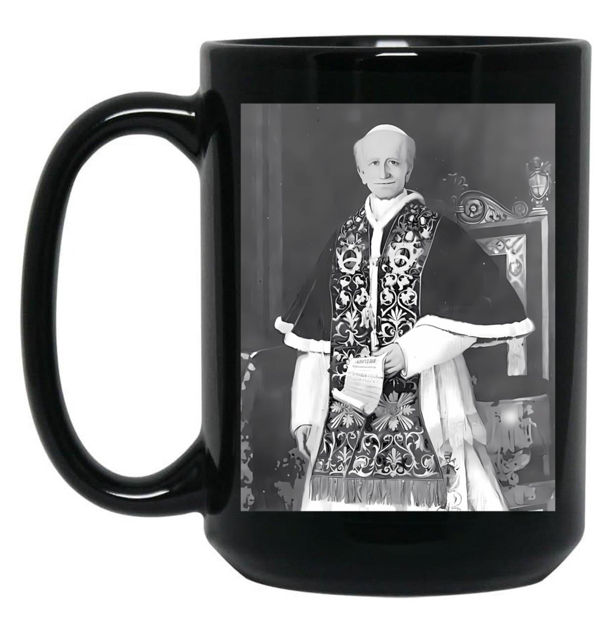 Saint Pope Leo Xiii Black Coffee Mug