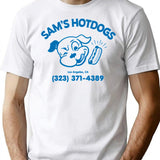 Sam'S Hotdogs T-Shirt for Men & Women, T-Shirts Graphic Tee - White