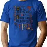 Same Shit Medieval Style - Funny Retro Vintage English History T-Shirt for Men & Women, T-Shirts Graphic Tee - Blue