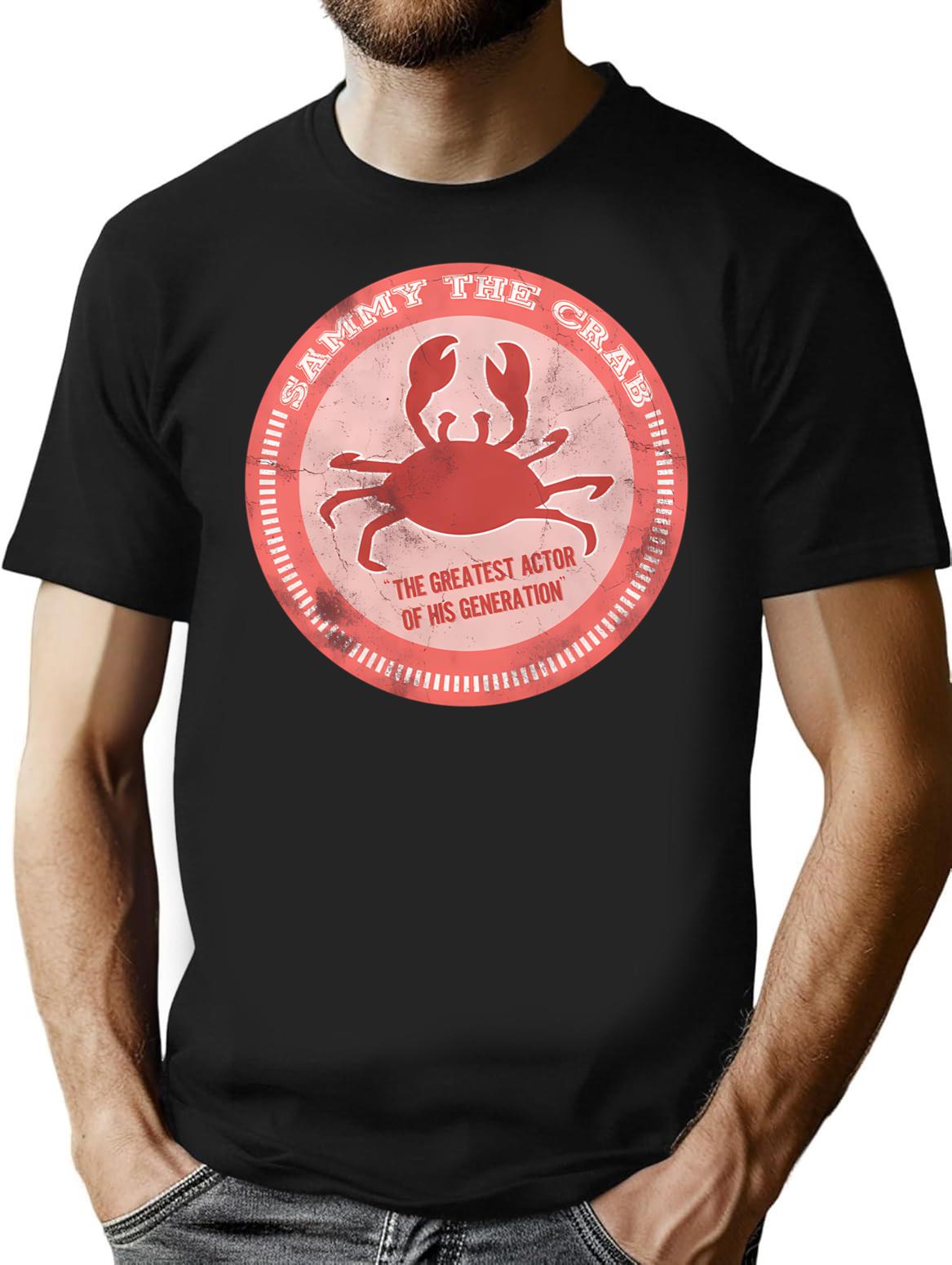 Sammy The Crab T-Shirt for Men & Women, T-Shirts Graphic Tee - Black