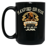 Sanford And Son Fred Sanford Seller Of Fine Second Hand Antiques Black Coffee Mug, Gift Coffee Mug