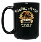 Sanford And Son Fred Sanford Seller Of Fine Second Hand Antiques Black Coffee Mug, Gift Coffee Mug