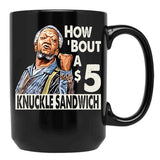 Sanford And Son How Bout A 5 Knuckle Sandwich Black Coffee Mug, Gift Coffee Mug