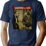Sanford And Son - Retro Style Black Premium Heavyweight Cotton T-Shirt - Navy