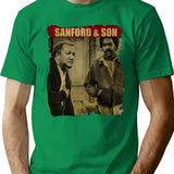 Sanford And Son - Retro Style Black Premium Heavyweight Cotton T-Shirt - Green