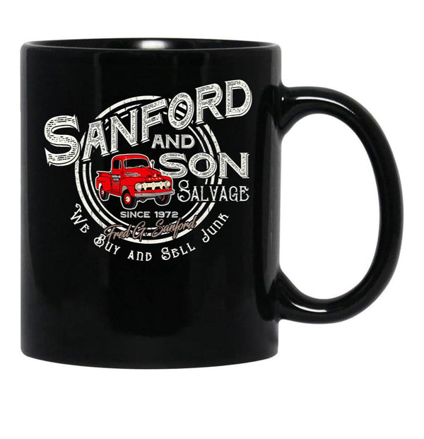 Sanford And Son Salvage Since 1972 Black Coffee Mug, Gift Coffee Mug - Black