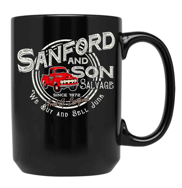 Sanford And Son Salvage Since 1972 Black Coffee Mug, Gift Coffee Mug