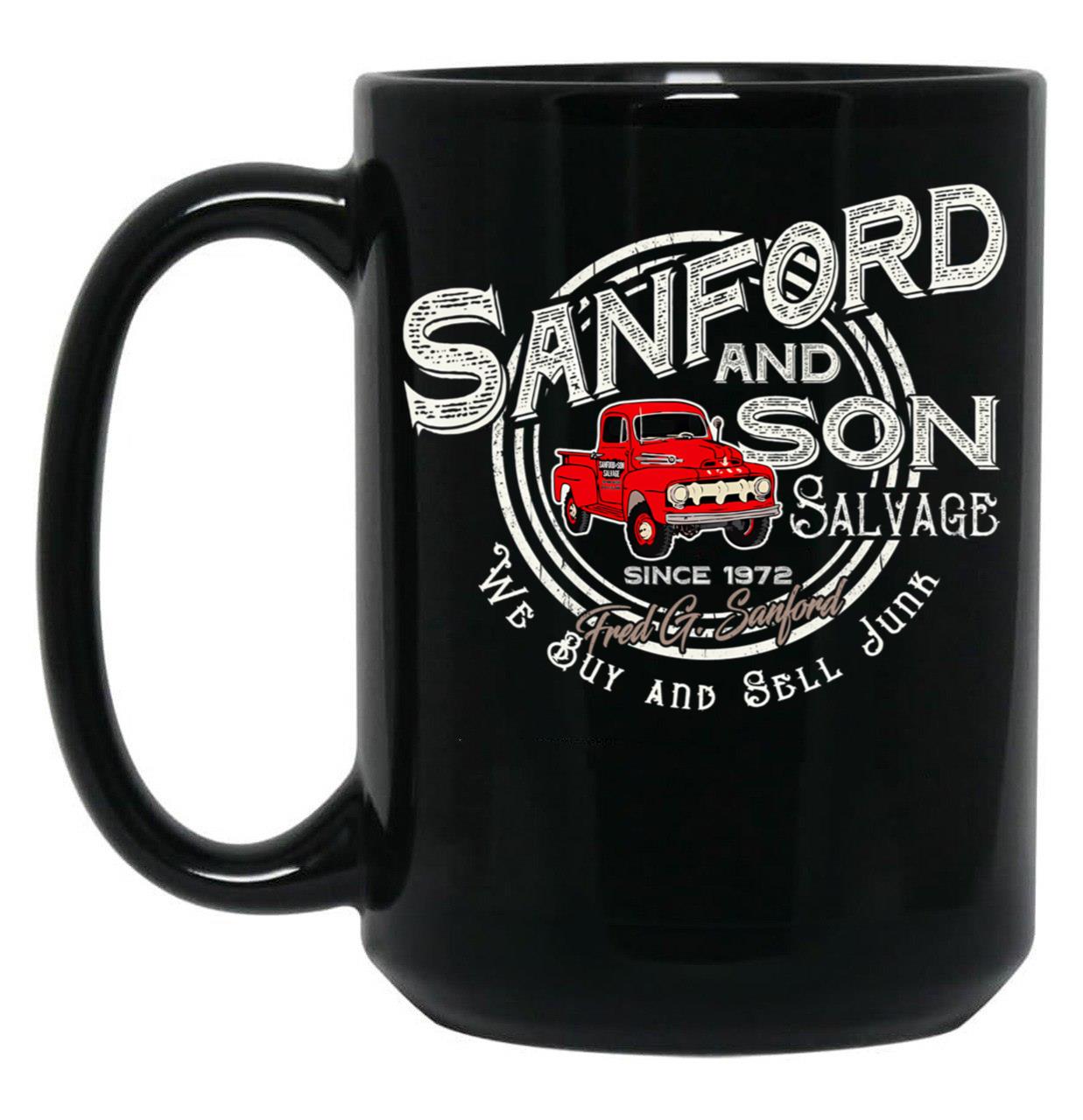 Sanford And Son Salvage Since 1972 Black Coffee Mug, Gift Coffee Mug