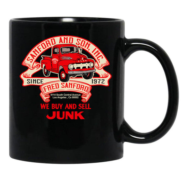 Sanford And Son Truck Ribbon Black Coffee Mug, Gift Coffee Mug - Black