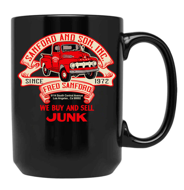 Sanford And Son Truck Ribbon Black Coffee Mug, Gift Coffee Mug