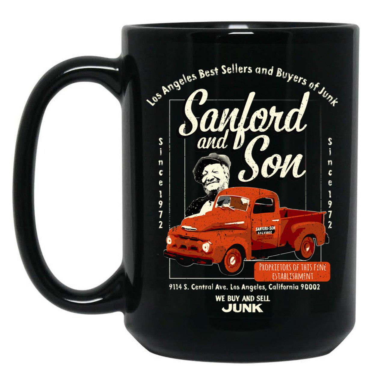 Sanford And Son We Buy And Sell Junk Black Coffee Mug, Gift Coffee Mug