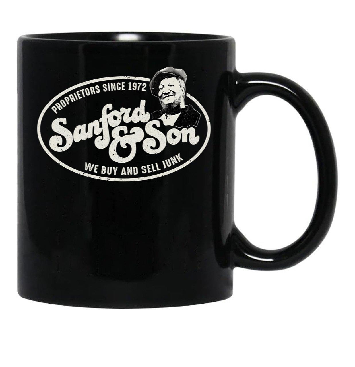 Sanford And Son Worn Logo Black Coffee Mug, Gift Coffee Mug - Black