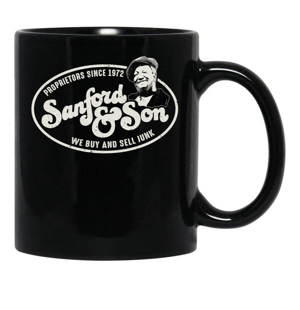 Sanford And Son Worn Logo Black Coffee Mug, Gift Coffee Mug - Black