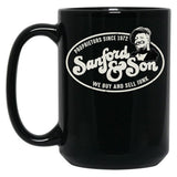 Sanford And Son Worn Logo Black Coffee Mug, Gift Coffee Mug