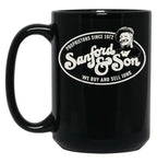 Sanford And Son Worn Logo Black Coffee Mug, Gift Coffee Mug