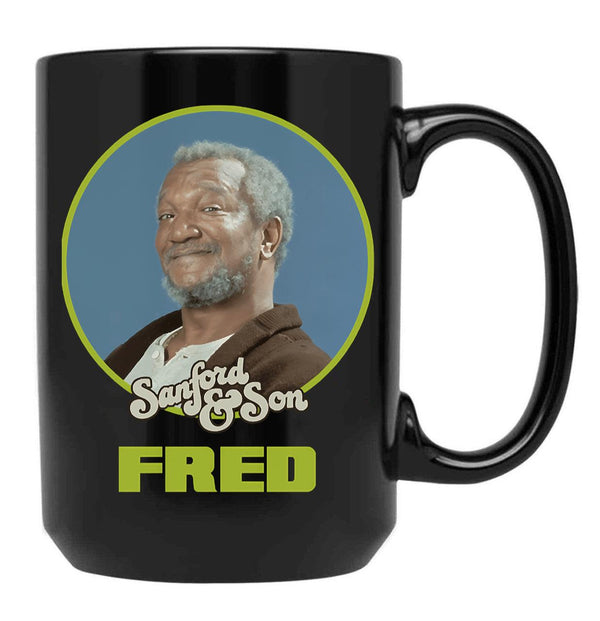Sanford Son Fred Sanford Black Coffee Mug, Gift Coffee Mug