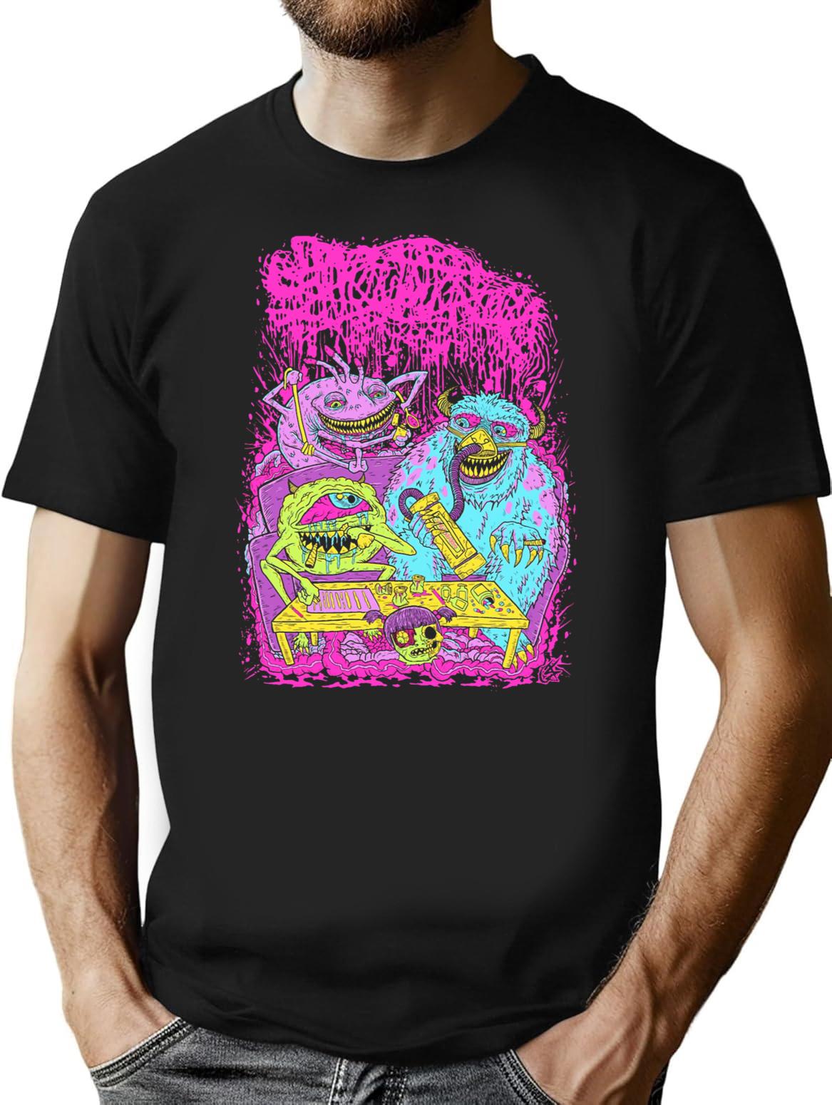 Sanguisugabogg Monsters Premium Heavyweight Cotton T-Shirt - Black