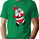 Santa Art (Clean) T-Shirt for Men & Women, T-Shirts Graphic Tee - Green