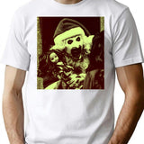 Santa Art T-Shirt for Men & Women, T-Shirts Graphic Tee - White