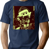 Santa Art T-Shirt for Men & Women, T-Shirts Graphic Tee - Navy