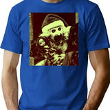 Santa Art T-Shirt for Men & Women, T-Shirts Graphic Tee - Blue