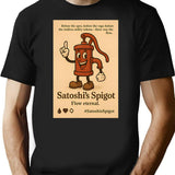 Satoshi'S Spigot Meme Mascot Will Slogan T-Shirt for Men & Women, T-Shirts Graphic Tee - Black