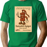 Satoshi'S Spigot Meme Mascot Will Slogan T-Shirt for Men & Women, T-Shirts Graphic Tee - Green