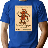Satoshi'S Spigot Meme Mascot Will Slogan T-Shirt for Men & Women, T-Shirts Graphic Tee - Blue