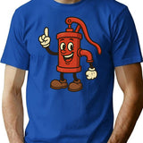 Satoshi'S Spigot Meme Mascot T-Shirt for Men & Women, T-Shirts Graphic Tee - Blue