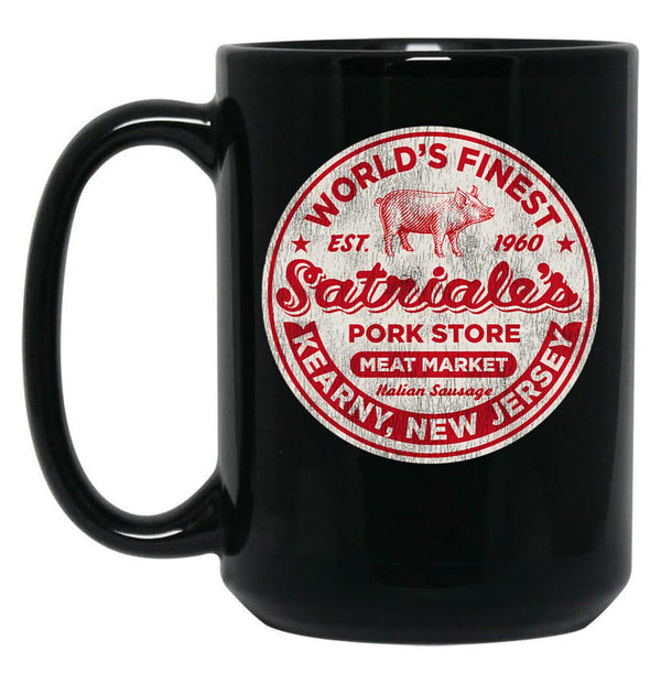 Satriale'S Italian Sausage Worn Out Black Coffee Mug, Gift Coffee Mug - Black