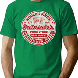 Satriale'S Italian Sausage Worn Out Premium Heavyweight Cotton T-Shirt - Green