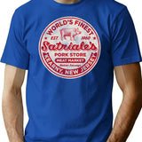Satriale'S Italian Sausage Worn Out Premium Heavyweight Cotton T-Shirt - Blue