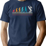 Saxophone Evolution Sax Retro Gift T-Shirt for Men & Women, T-Shirts Graphic Tee - Navy