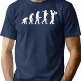 Saxophone Evolution T-Shirt for Men & Women, T-Shirts Graphic Tee - Navy