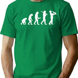 Saxophone Evolution T-Shirt for Men & Women, T-Shirts Graphic Tee - Green