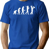 Saxophone Evolution T-Shirt for Men & Women, T-Shirts Graphic Tee - Blue