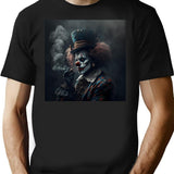 Scary Clown Art Creepy Clown T-Shirt for Men & Women, T-Shirts Graphic Tee - Black