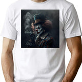 Scary Clown Art Creepy Clown T-Shirt for Men & Women, T-Shirts Graphic Tee - White