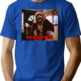 Scary Clown Christmas Santa T-Shirt for Men & Women, T-Shirts Graphic Tee - Blue